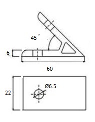 45 deg corner bracket 3030 drawings